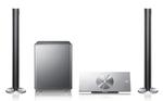 Stylowy zestaw kina domowego firmy Samsung z odtwarzaczem Blu-ray 3D