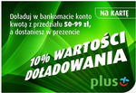 Plus 10% więcej przy doładowaniu telefonu w bankomatach sieci Euronet i Banku Pekao SA