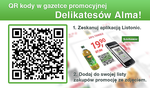 Kody QR w gazetce promocyjnej Almy